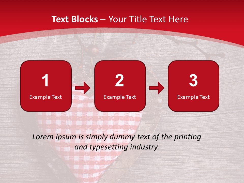 Valentine Love Textile PowerPoint Template