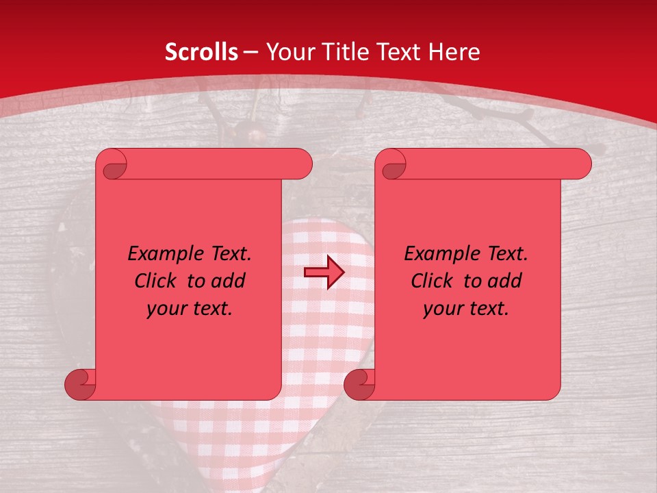 Valentine Love Textile PowerPoint Template