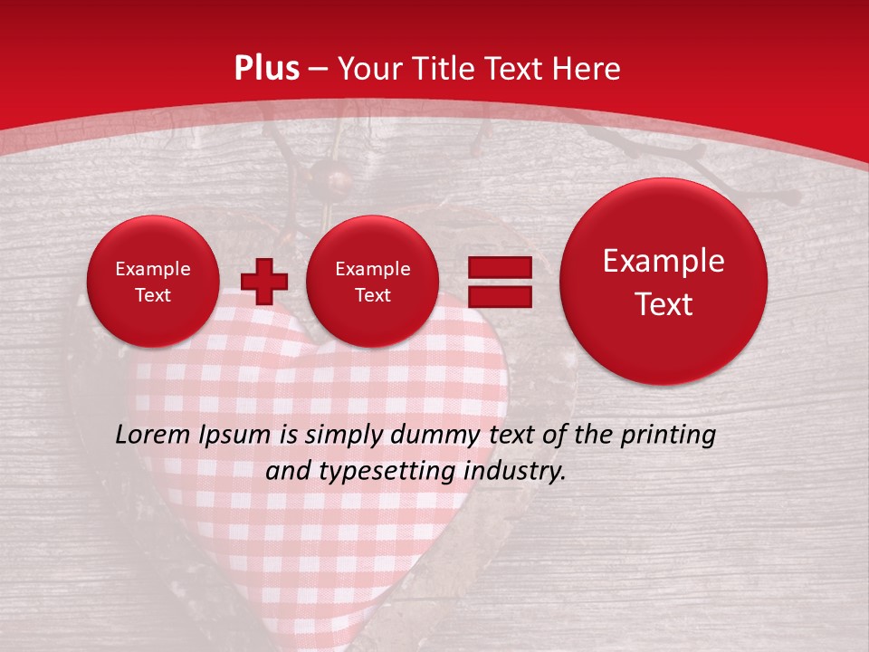 Valentine Love Textile PowerPoint Template