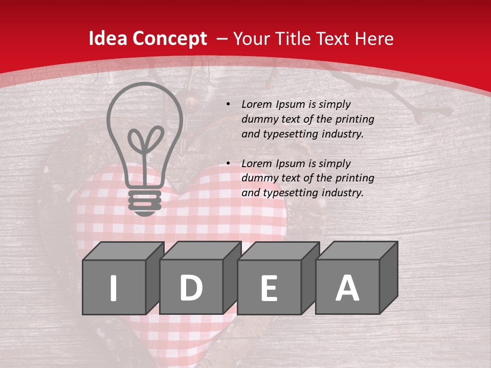 Valentine Love Textile PowerPoint Template