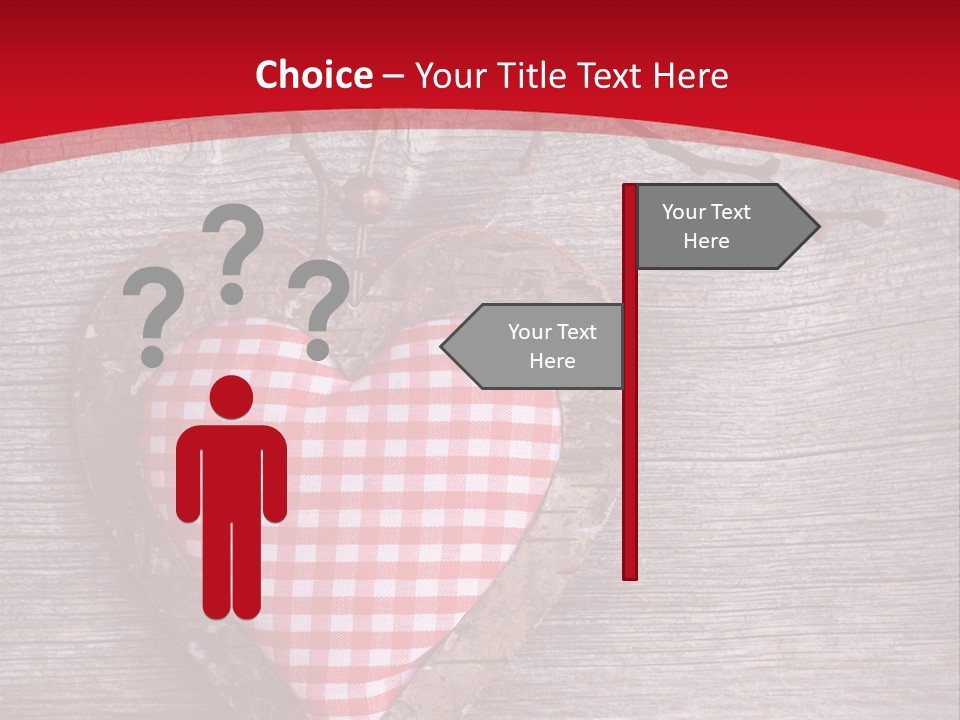 Valentine Love Textile PowerPoint Template