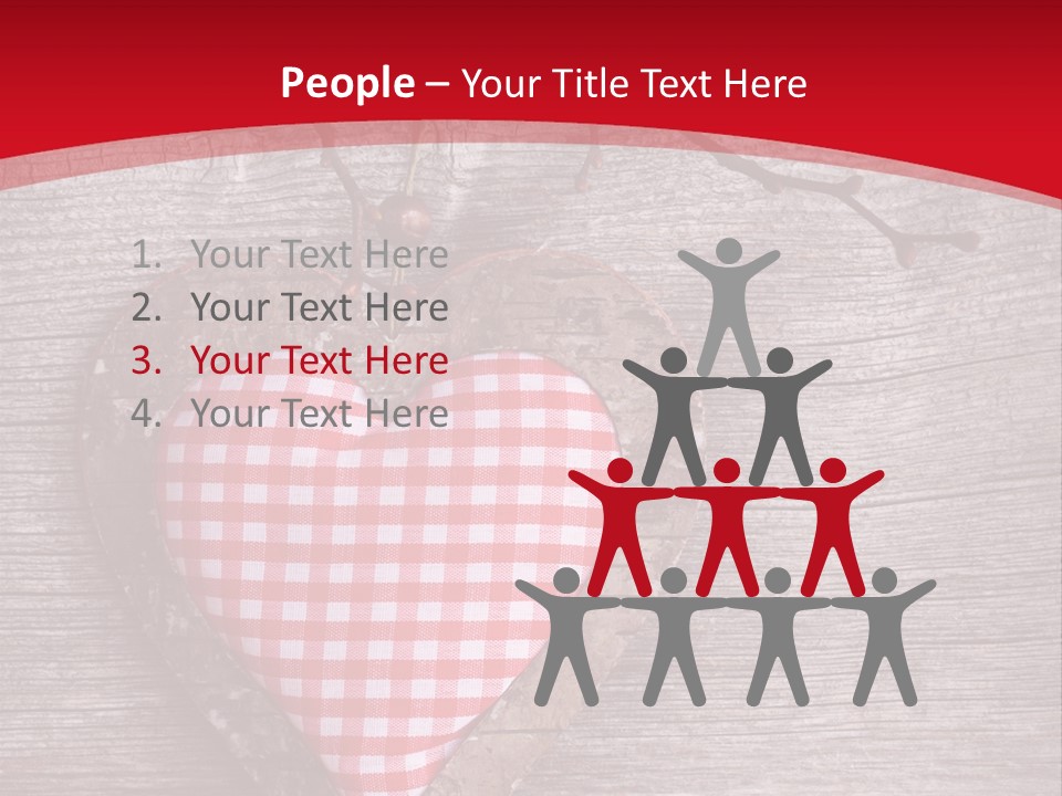 Valentine Love Textile PowerPoint Template