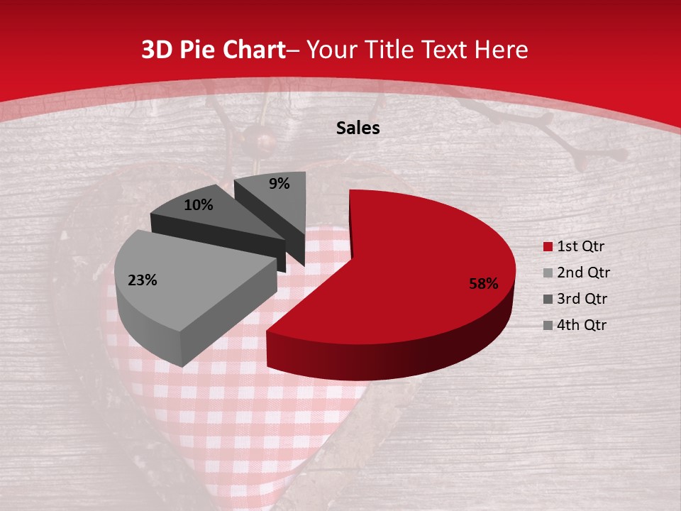 Valentine Love Textile PowerPoint Template