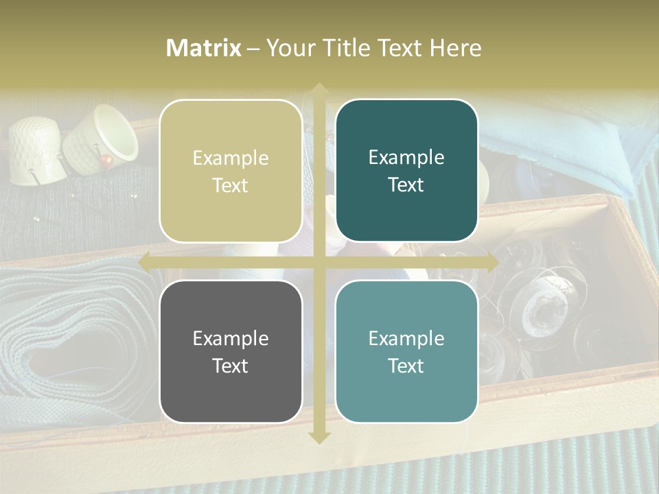 Wood Box Sewing Box Thread PowerPoint Template