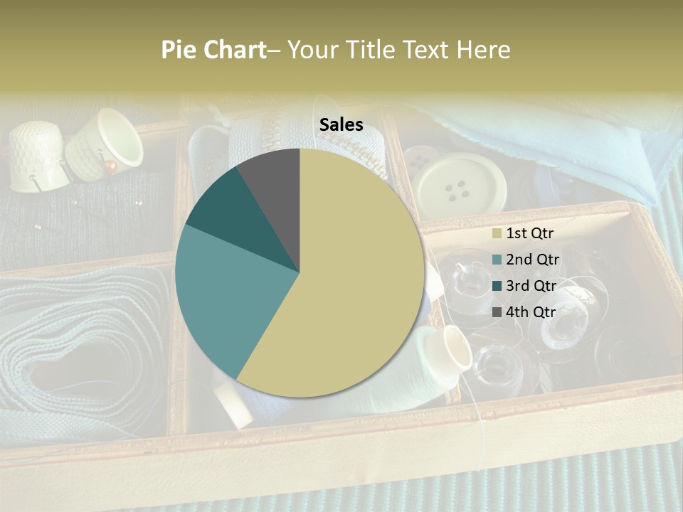 Wood Box Sewing Box Thread PowerPoint Template