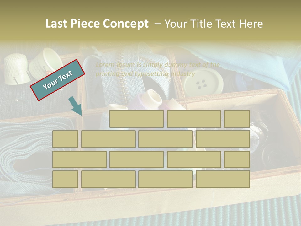 Wood Box Sewing Box Thread PowerPoint Template