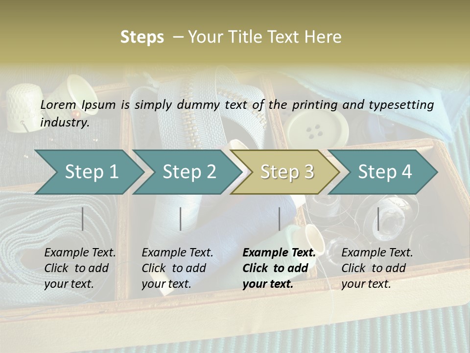 Wood Box Sewing Box Thread PowerPoint Template