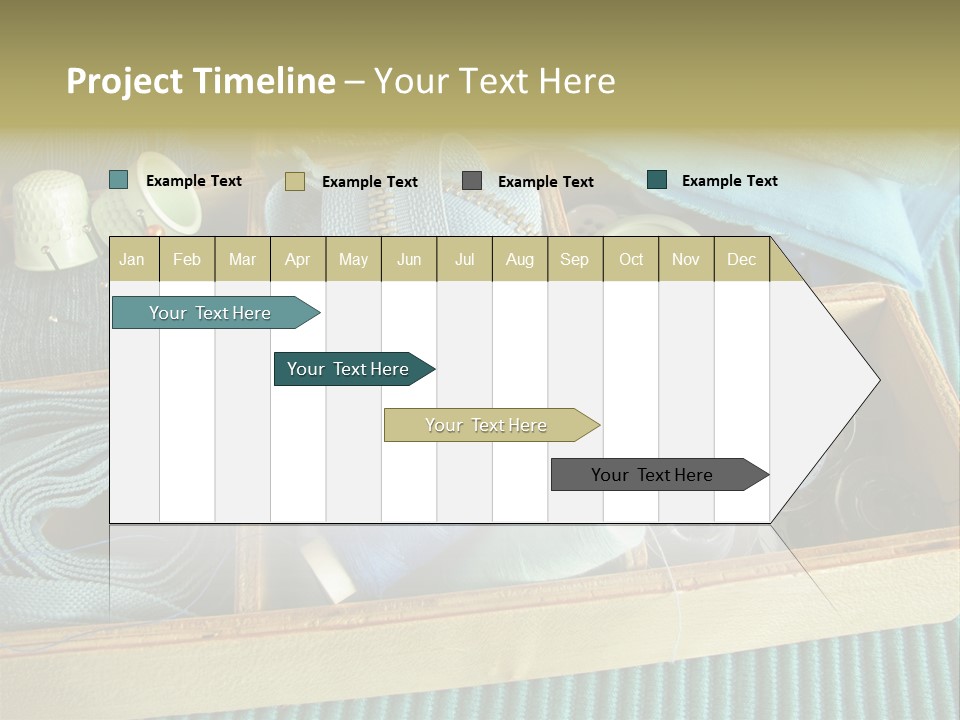 Wood Box Sewing Box Thread PowerPoint Template