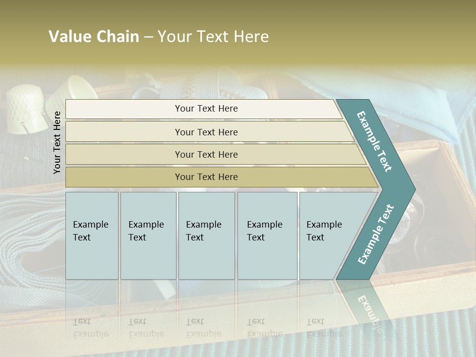 Wood Box Sewing Box Thread PowerPoint Template