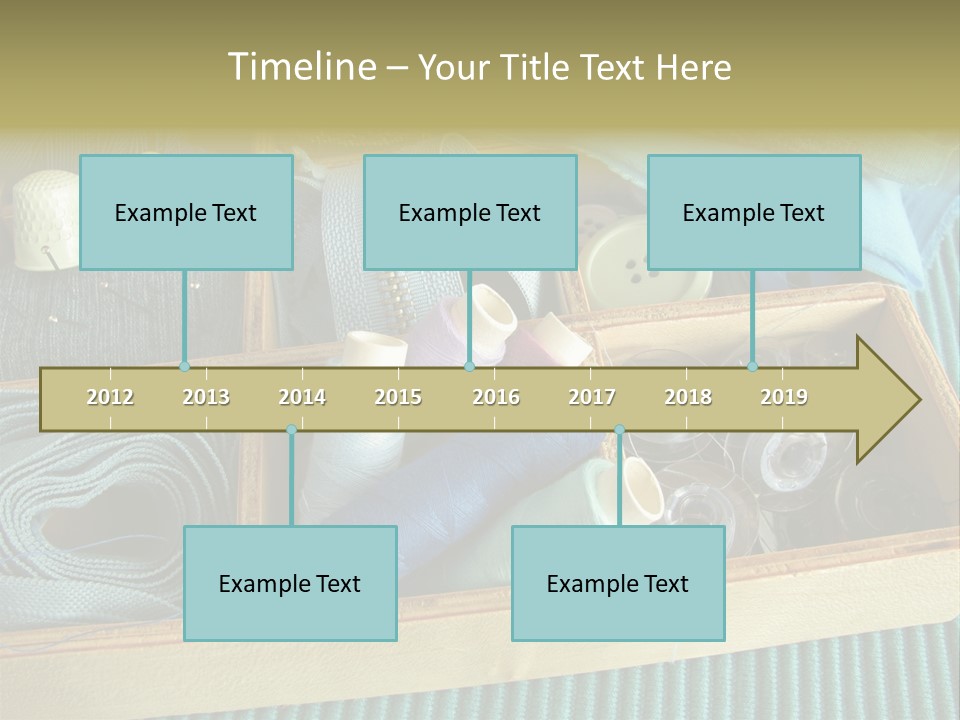 Wood Box Sewing Box Thread PowerPoint Template