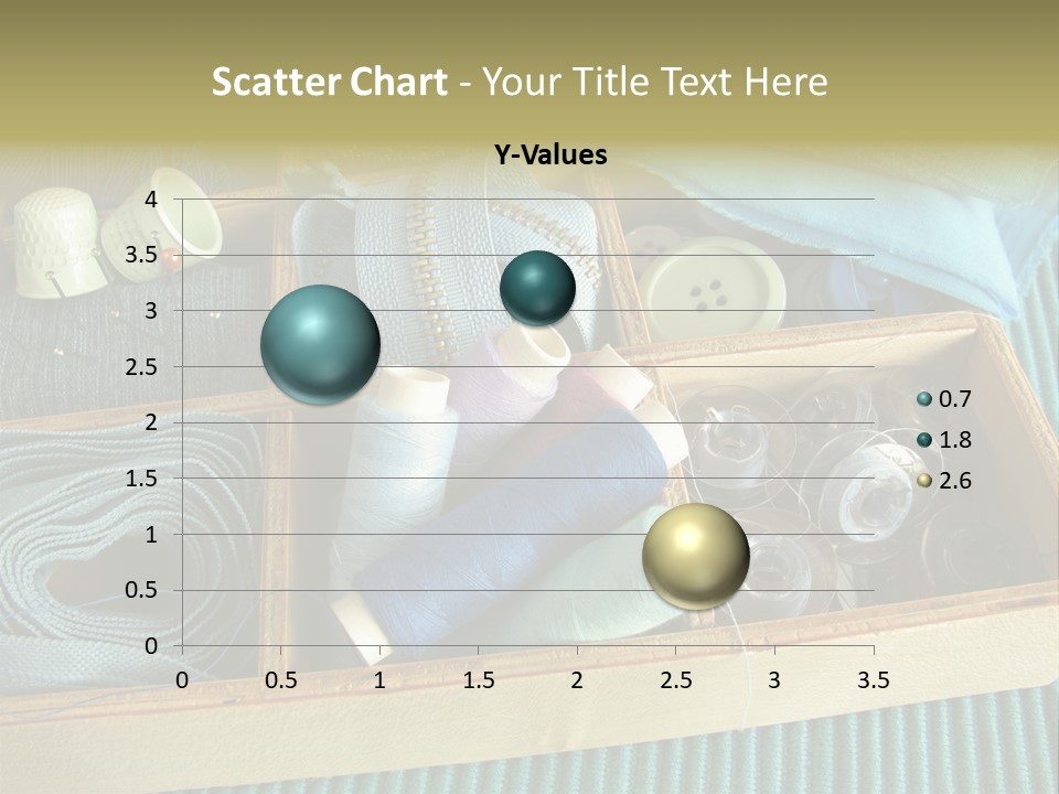 Wood Box Sewing Box Thread PowerPoint Template