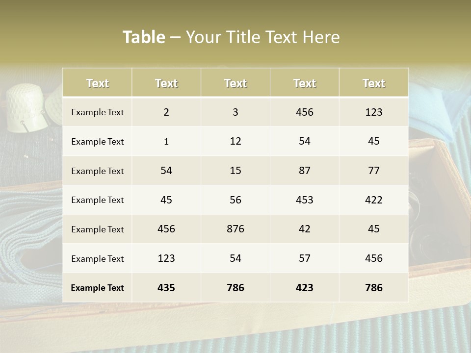 Wood Box Sewing Box Thread PowerPoint Template