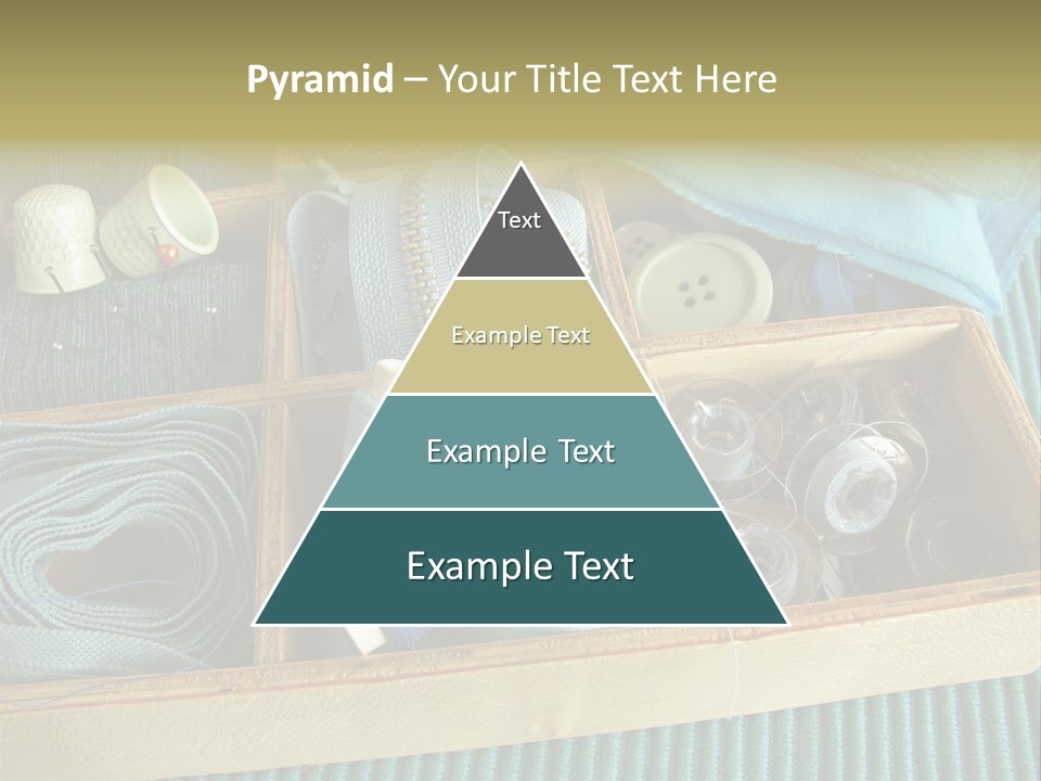 Wood Box Sewing Box Thread PowerPoint Template