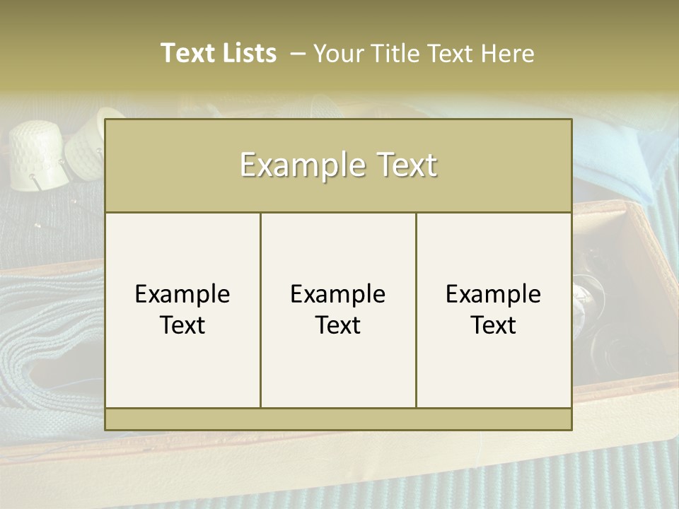 Wood Box Sewing Box Thread PowerPoint Template