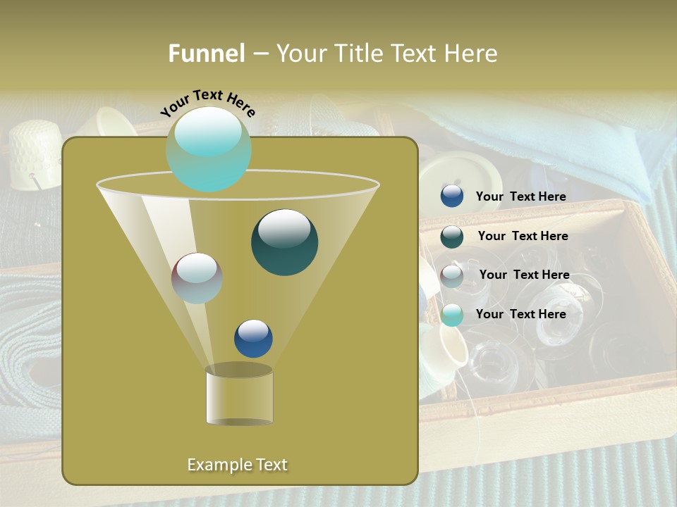 Wood Box Sewing Box Thread PowerPoint Template