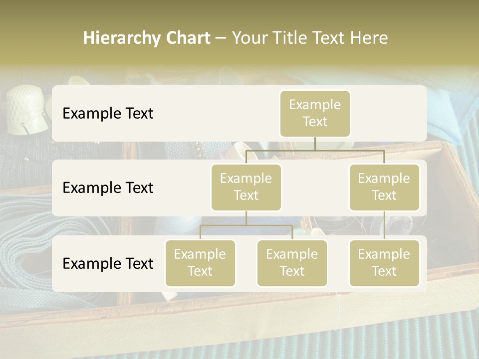 Wood Box Sewing Box Thread PowerPoint Template