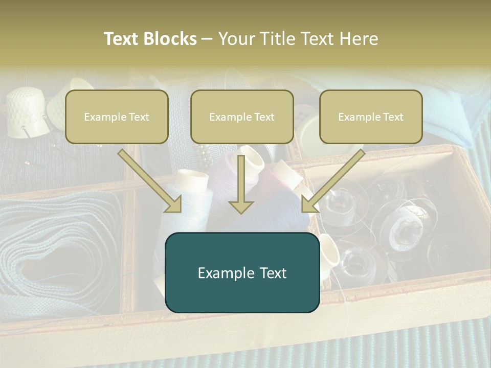 Wood Box Sewing Box Thread PowerPoint Template