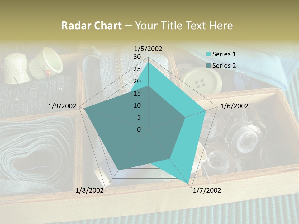 Wood Box Sewing Box Thread PowerPoint Template