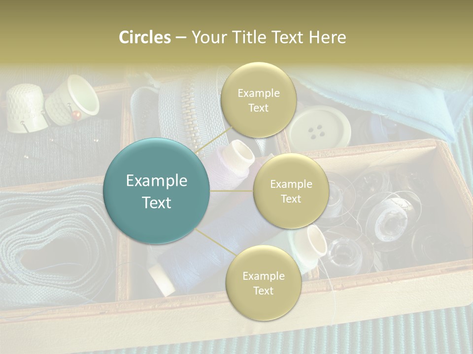 Wood Box Sewing Box Thread PowerPoint Template