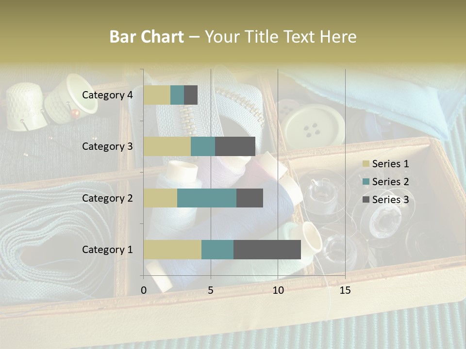 Wood Box Sewing Box Thread PowerPoint Template