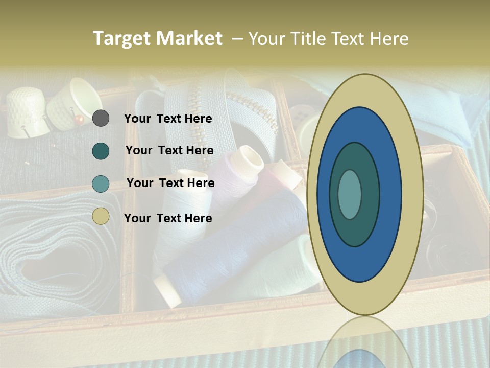 Wood Box Sewing Box Thread PowerPoint Template