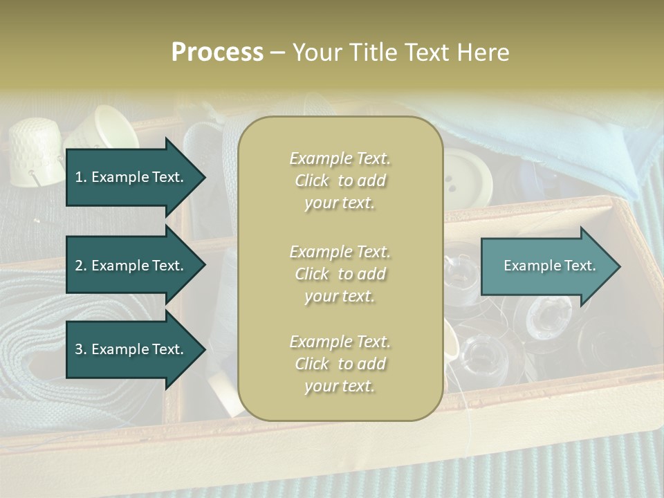Wood Box Sewing Box Thread PowerPoint Template