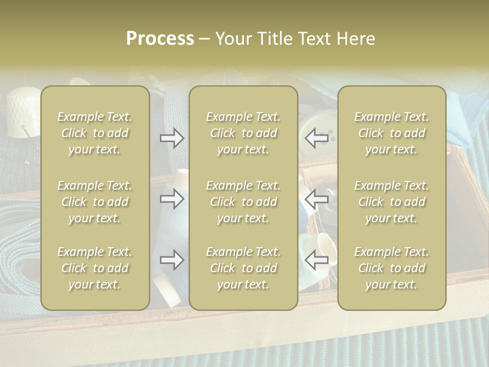 Wood Box Sewing Box Thread PowerPoint Template