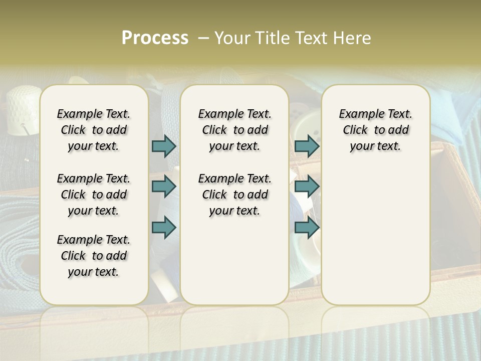 Wood Box Sewing Box Thread PowerPoint Template