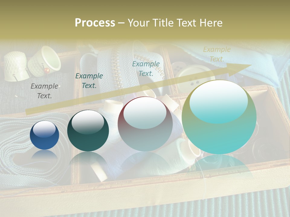 Wood Box Sewing Box Thread PowerPoint Template