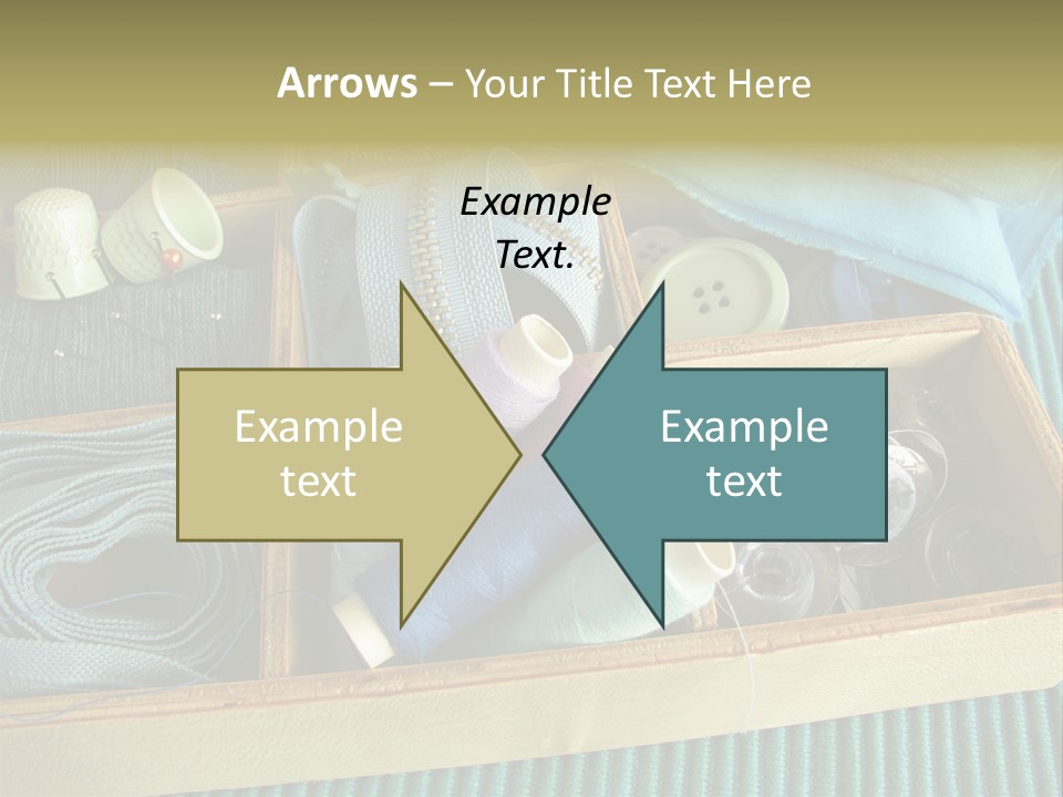 Wood Box Sewing Box Thread PowerPoint Template