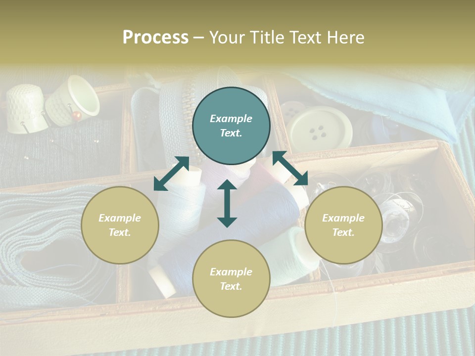 Wood Box Sewing Box Thread PowerPoint Template