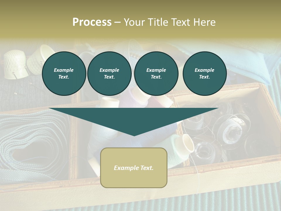 Wood Box Sewing Box Thread PowerPoint Template
