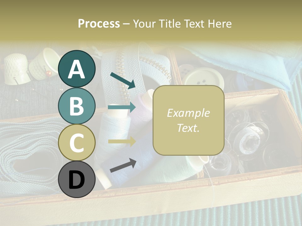 Wood Box Sewing Box Thread PowerPoint Template