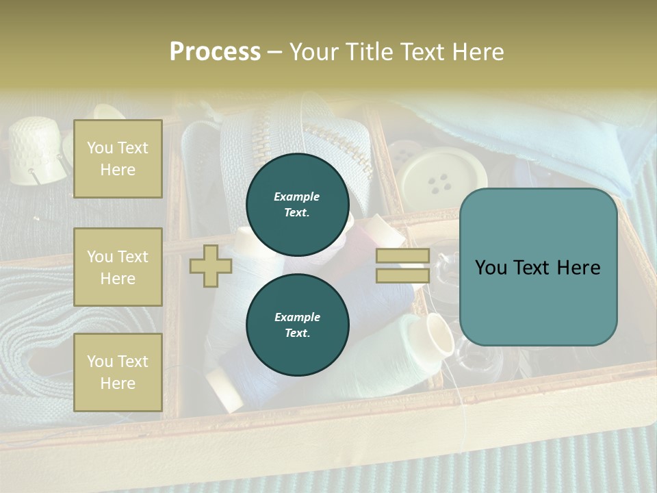 Wood Box Sewing Box Thread PowerPoint Template