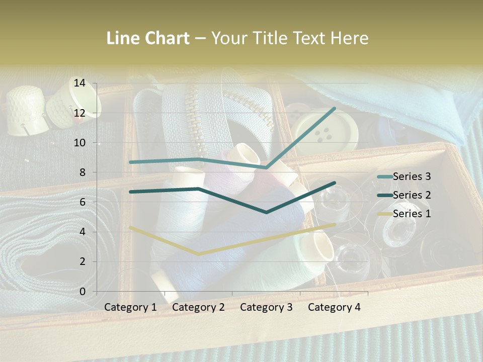 Wood Box Sewing Box Thread PowerPoint Template