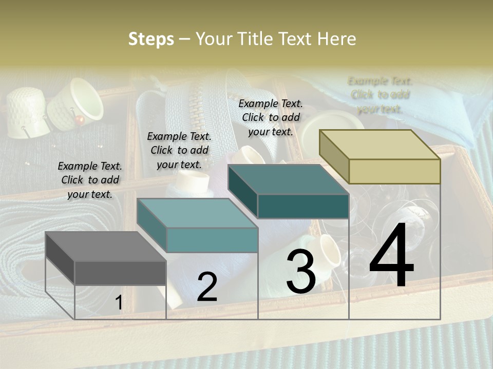 Wood Box Sewing Box Thread PowerPoint Template