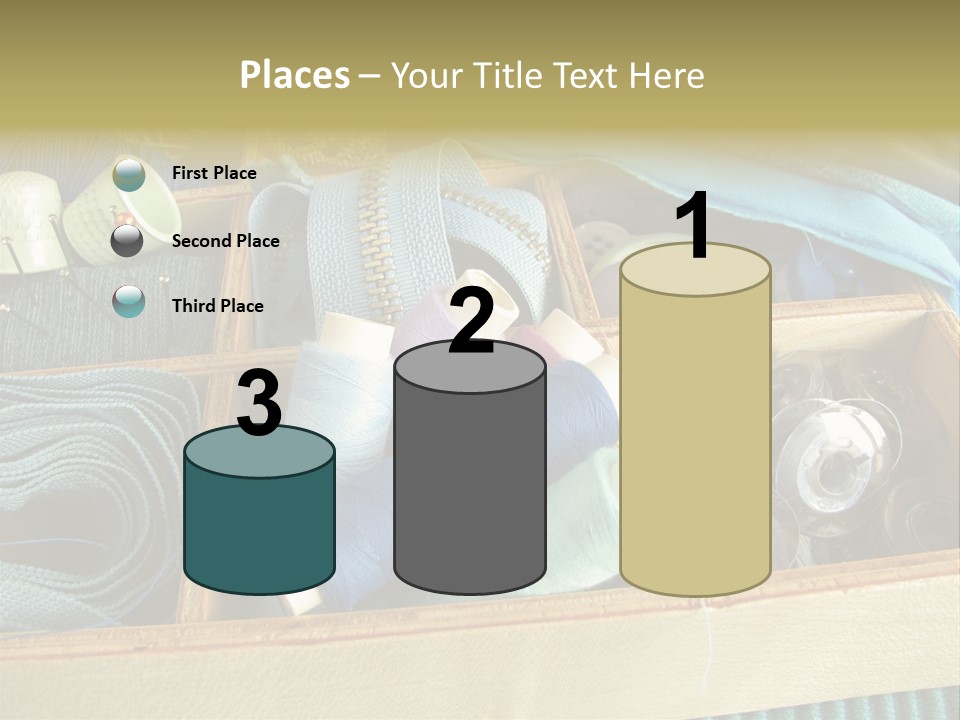 Blue Sewing Box Sewing Workshop PowerPoint Template