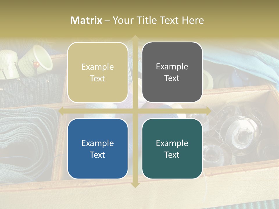 Blue Sewing Box Sewing Workshop PowerPoint Template