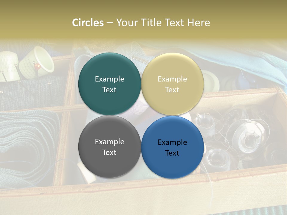 Blue Sewing Box Sewing Workshop PowerPoint Template