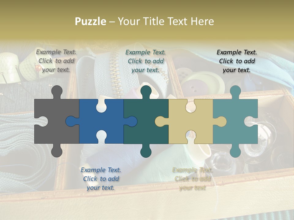 Blue Sewing Box Sewing Workshop PowerPoint Template