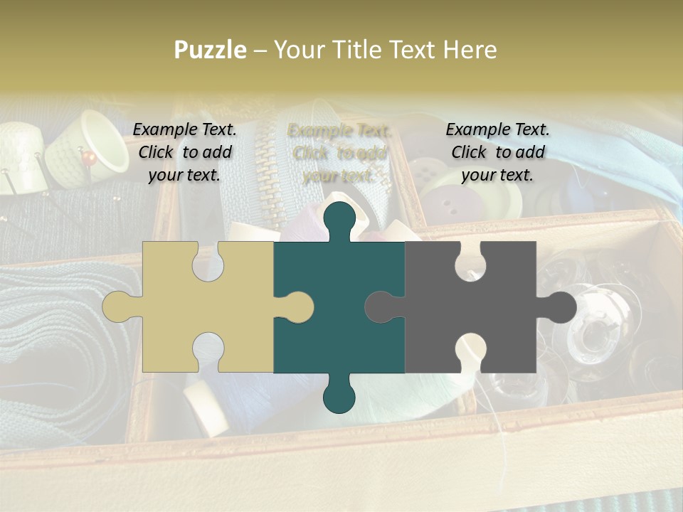 Blue Sewing Box Sewing Workshop PowerPoint Template