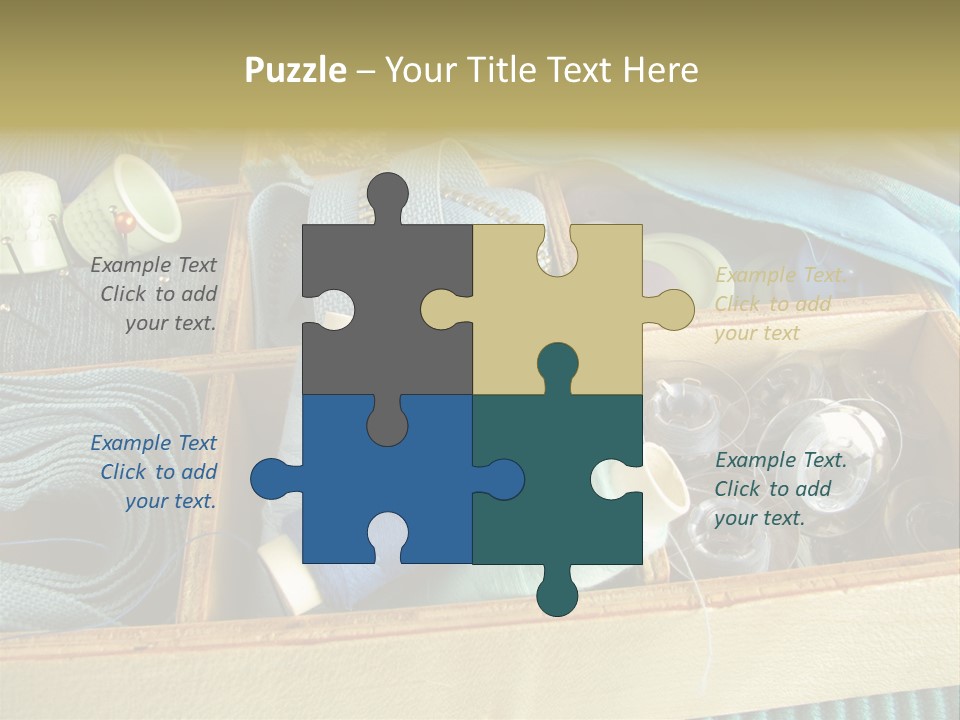 Blue Sewing Box Sewing Workshop PowerPoint Template