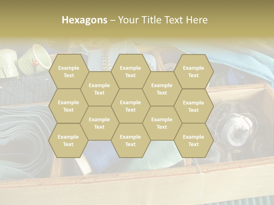 Blue Sewing Box Sewing Workshop PowerPoint Template