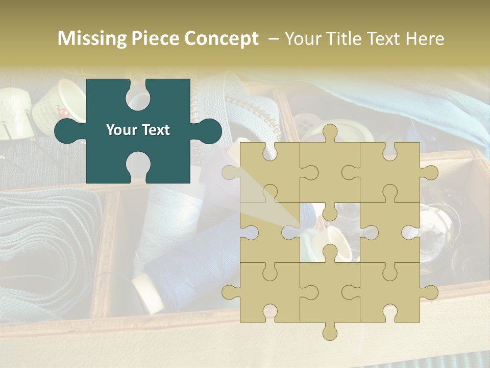 Blue Sewing Box Sewing Workshop PowerPoint Template