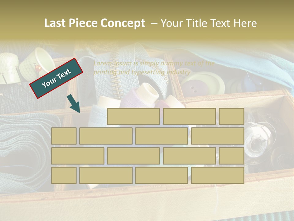 Blue Sewing Box Sewing Workshop PowerPoint Template