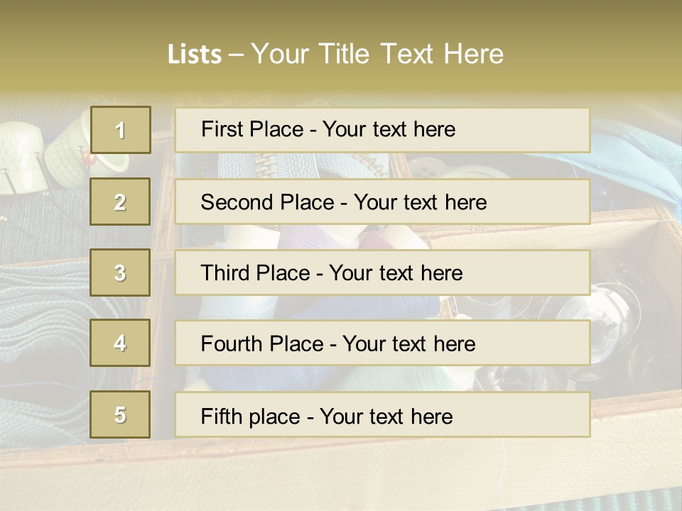 Blue Sewing Box Sewing Workshop PowerPoint Template