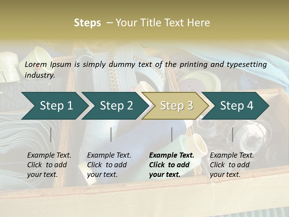 Blue Sewing Box Sewing Workshop PowerPoint Template