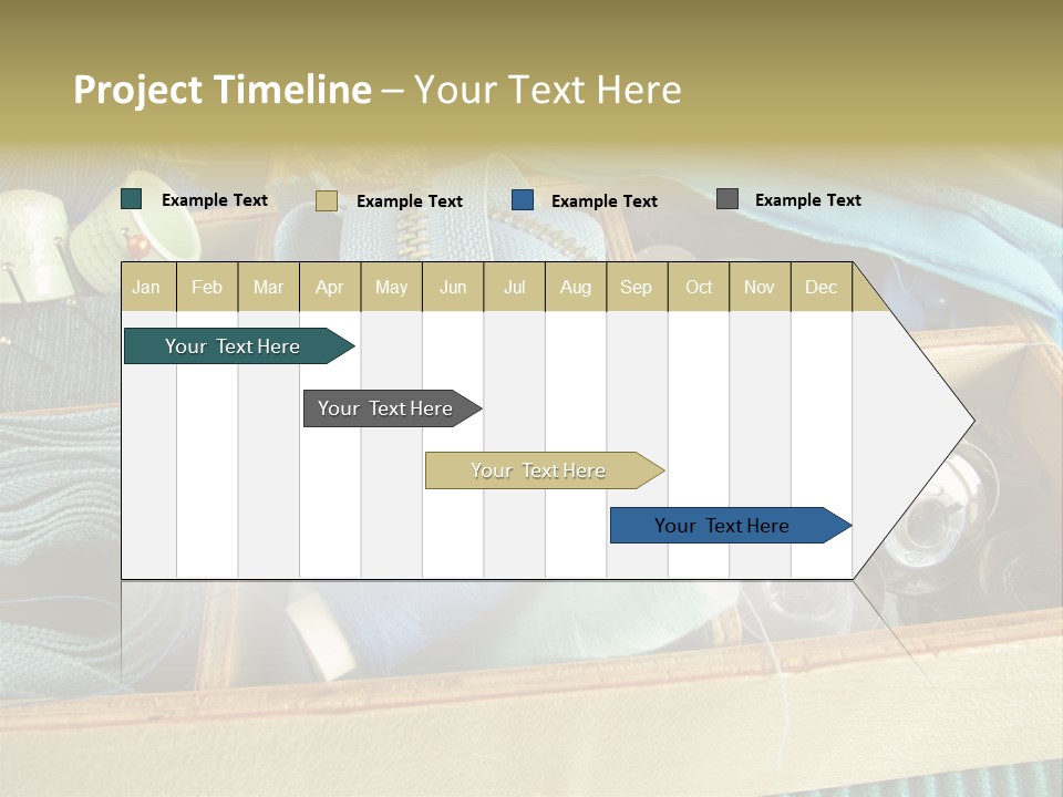 Blue Sewing Box Sewing Workshop PowerPoint Template
