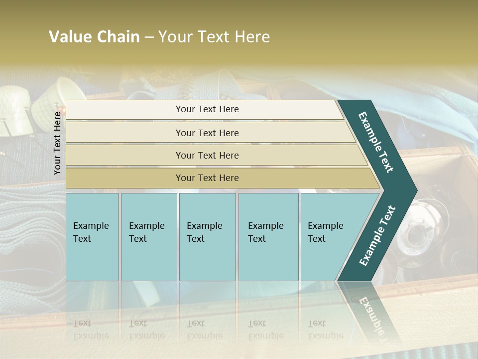 Blue Sewing Box Sewing Workshop PowerPoint Template