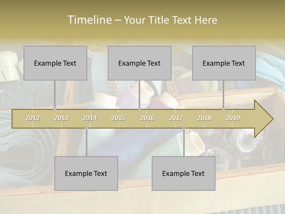 Blue Sewing Box Sewing Workshop PowerPoint Template